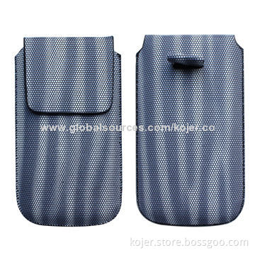 Cellphone Pouches for iPhone 6, 5S, Made of PU Leather, Retractable Pull-tab, OEM Orders Welcomed